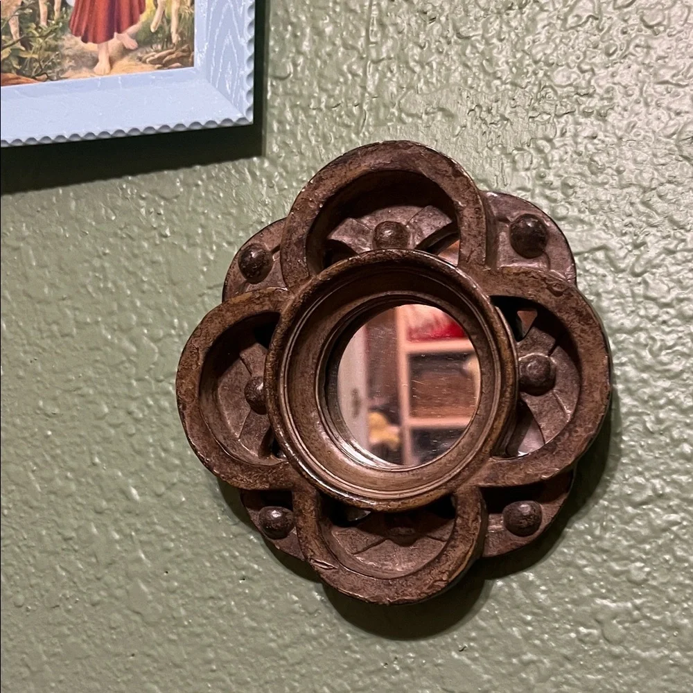 Vintage Celtic Circle Wall Mirror Mid Century Modern
